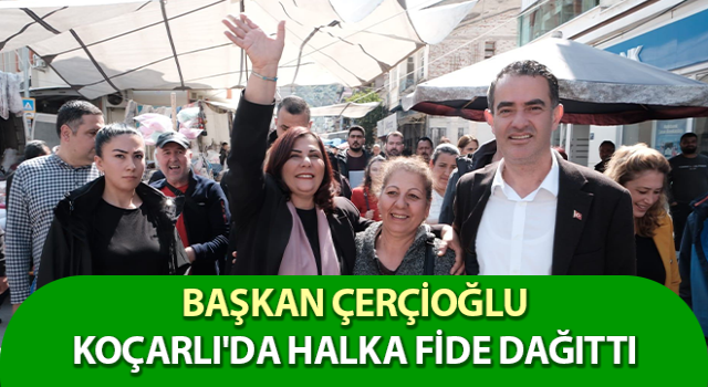 Çerçioğlu, Koçarlı'da halka fide dağıttı