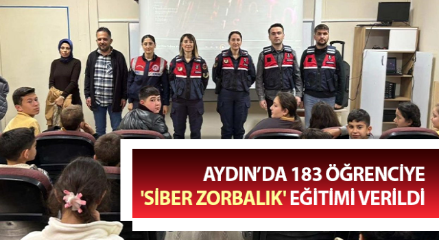 Jandarmadan 183 öğrenciye 'Siber zorbalık' eğitimi