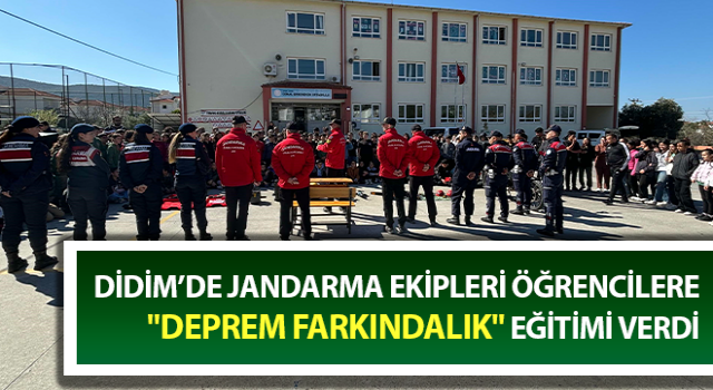 Jandarmadan öğrencilere "Deprem Farkındalık" eğitimi