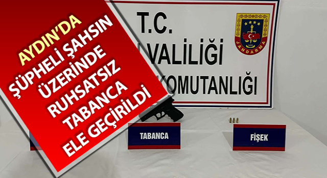 Şüpheli şahsın üzerinde ruhsatsız tabanca ele geçirildi