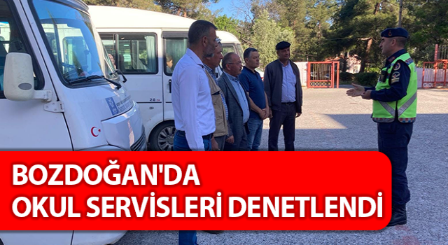 Bozdoğan'da okul servisleri denetlendi