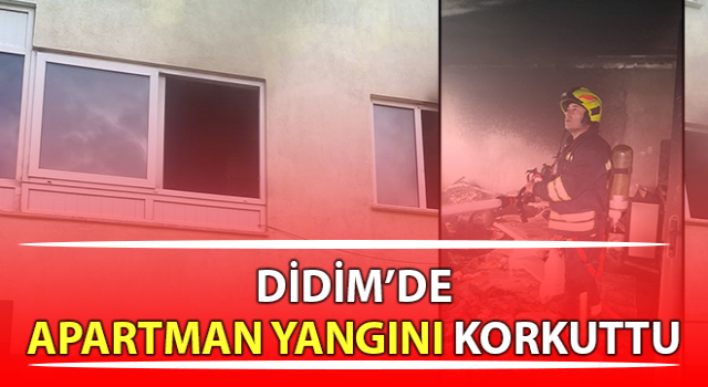 Didim’de apartman yangını