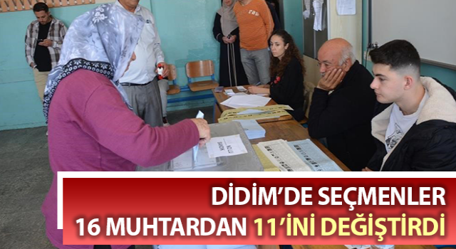 Didim’de seçmenler, 16 muhtardan 11’ini değiştirdi