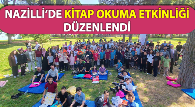 Parkta kitap okuma etkinliği düzenlendi