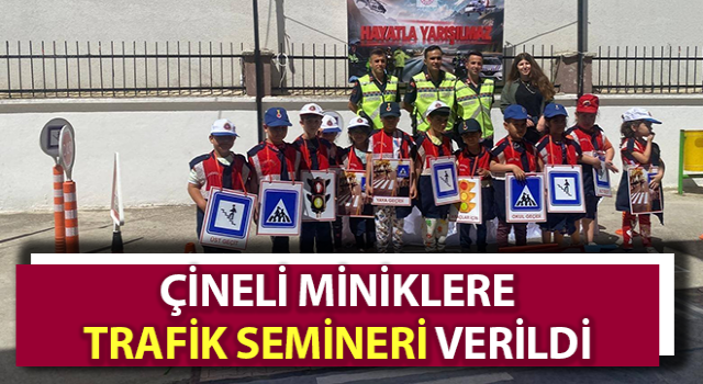 Çineli miniklere trafik semineri verildi