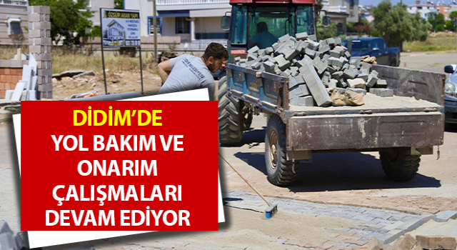 Didim’de yol bakım ve onarım çalışmaları sürüyor