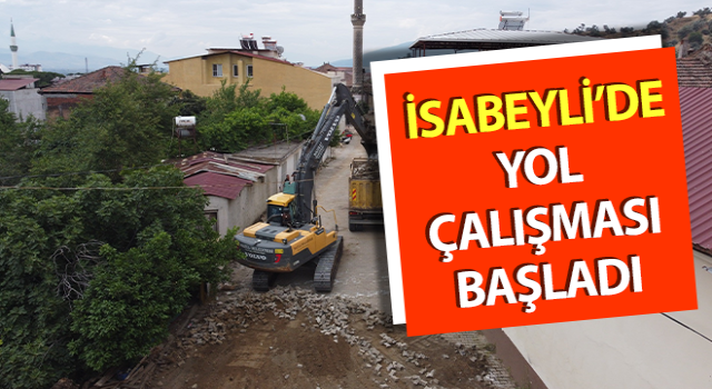 İsabeyli’de yol çalışması başladı