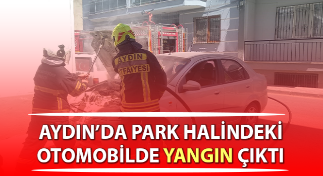 Park halindeki otomobilde yangın çıktı