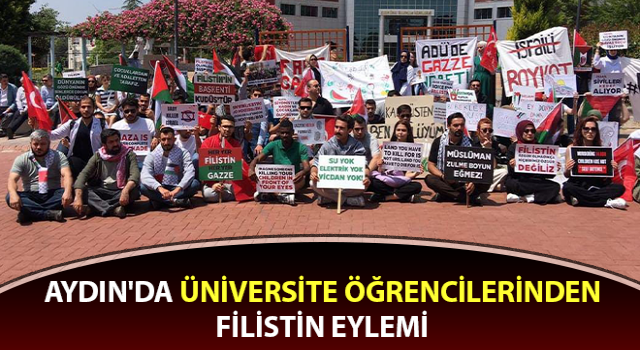 Üniversite öğrencilerinden Filistin eylemi