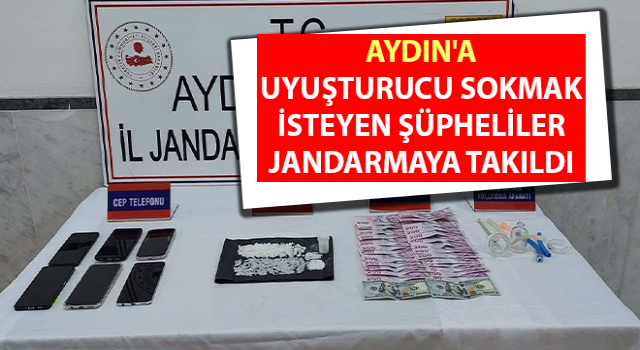 Aydın'a uyuşturucu sokmak isteyen şüpheliler jandarmaya takıldı