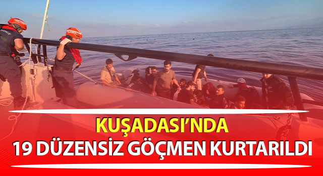 Aydın'da 19 düzensiz göçmen kurtarıldı