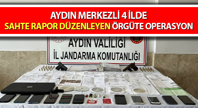 Aydın’da sahte rapor düzenleyen örgüte operasyon