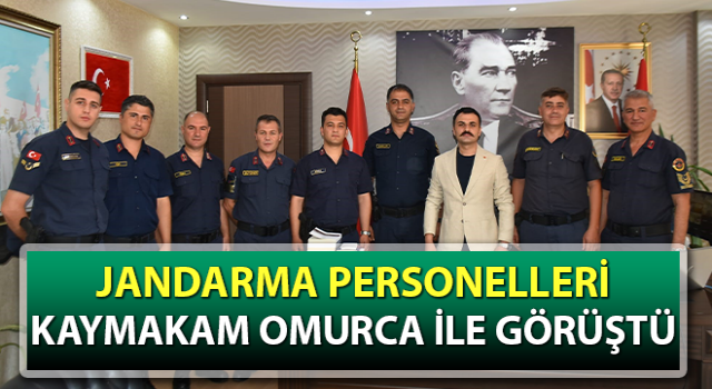 Jandarma personelleri Kaymakam Omurca ile görüştü