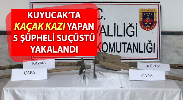 Kaçak tarihi eser kazısına suçüstü: 5 şüpheli yakalandı