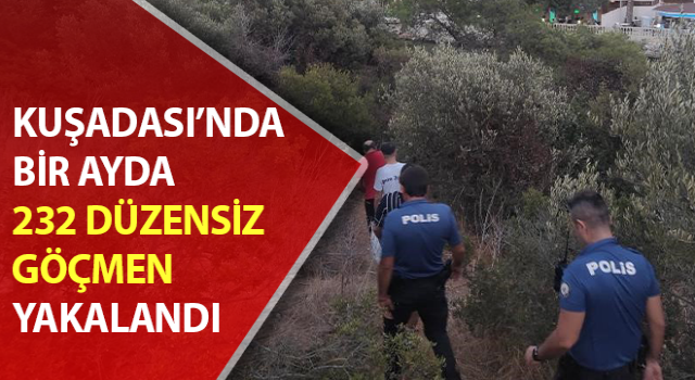 Kuşadası’nda 232 düzensiz göçmen yakalandı