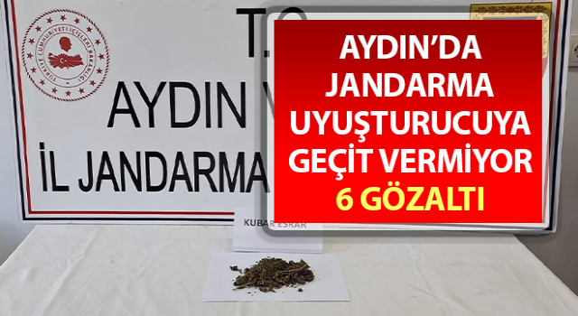 Jandarma uyuşturucuya geçit vermiyor: 6 gözaltı