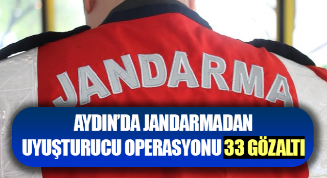 Jandarmadan uyuşturucu operasyonu: 33 gözaltı