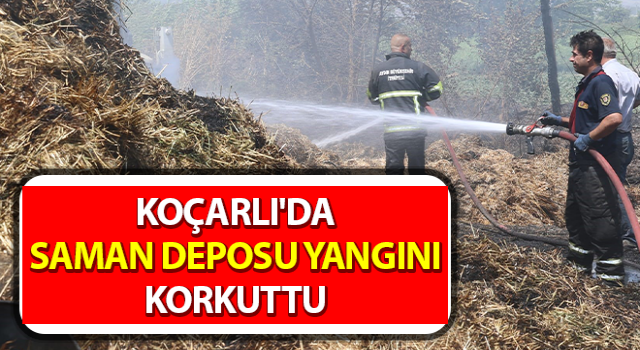 Koçarlı'da saman deposu yangını korkuttu