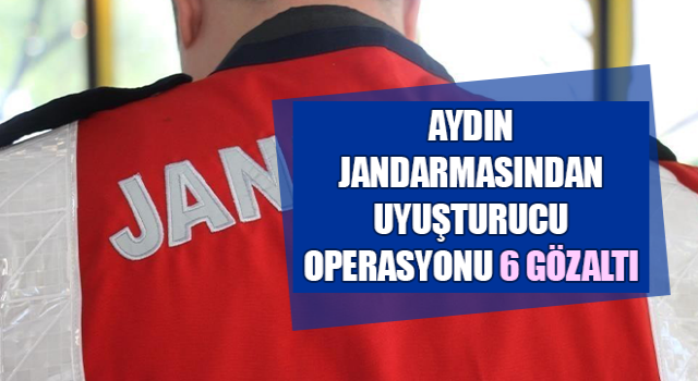 Aydın jandarmasından uyuşturucu operasyonu: 6 gözaltı