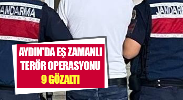 Aydın'da eş zamanlı terör operasyonu: 9 gözaltı