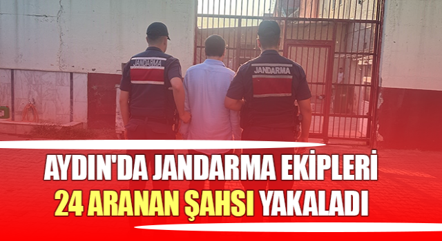 Aydın'da jandarma ekipleri 24 aranan şahsı yakaladı