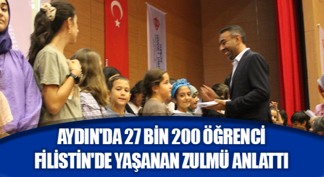 Aydın'da öğrenciler Filistin'de yaşanan zulmü anlattı