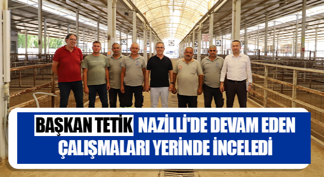 Başkan Tetik, Nazilli'de devam eden çalışmaları yerinde inceledi