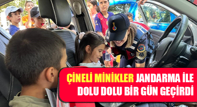 Çineli minikler jandarma ile dolu dolu bir gün geçirdi