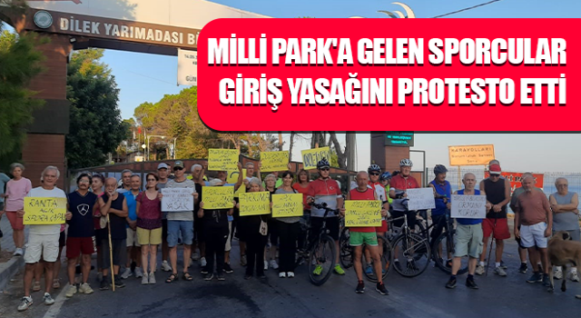 Milli Park'a gelen sporcular, giriş yasağını protesto etti