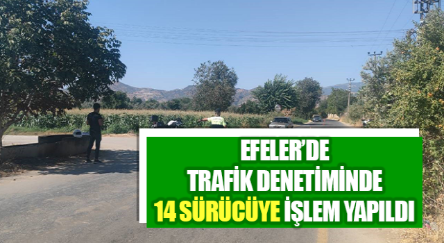 Trafik denetiminde 14 sürücüye işlem yapıldı