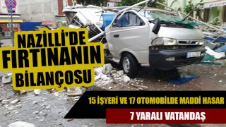 Nazilli'de fırtınanın bilançosu