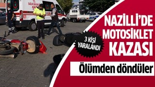 Nazilli'de motosiklet kazası!