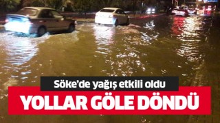 Söke'de yollar göle döndü