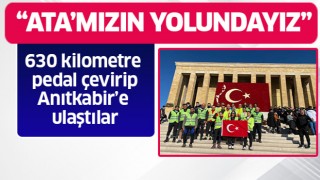  630 kilometre pedal çevirip, Anıtkabir’e ulaştılar