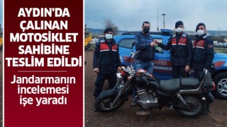 Aydın'da çalınan motosiklet sahibine teslim edildi