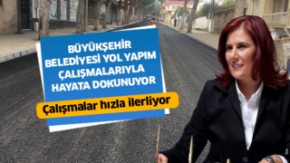 Büyükşehir Belediyesi yol yapım çalışmalarıyla hayata dokunuyor