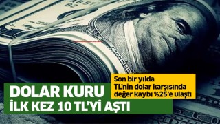 Dolar ilk kez 10 TL'yi aştı!