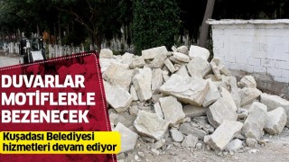 Mezarlık duvarları motiflerle bezenecek