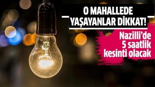 O mahallede yaşayanlar dikkat!