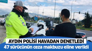 Aydın polisi havadan denetledi