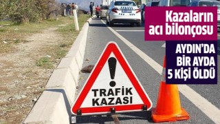 Aydın'da 1 ayda 5 kişi öldü