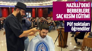 Berberler saç kesiminde püf noktaları öğrendi