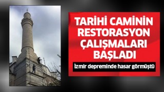 Tarihi caminin restorasyon çalışmaları başladı