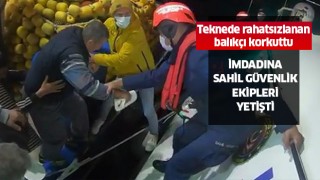 Teknede rahatsızlanan balıkçı korkuttu