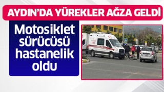 Motosiklet sürücüsü hastanelik oldu