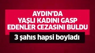 Yaşlı kadını gasp edenler cezasını buldu