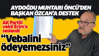 Aydoğdu Muhtarı Öncü'den Salı Pazarı Açıklaması!