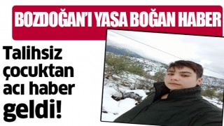 Bozdoğan'ı yasa boğan haber!