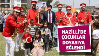 Nazilli’de çocuklar doyasıya eğlendi