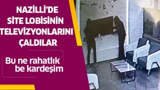 Nazilli’de site lobisinin televizyonlarını çaldılar